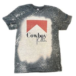 Galaxy Dyed Custom Burnout Marlboro Cowboy Killer T-Shirt Size Small